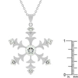 Rhodium Plated Snowflake Pendant - JGI - Flyclothing LLC