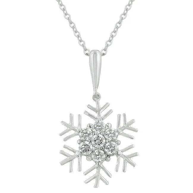 Snowflake Cubic Zirconia Pendant - JGI - Flyclothing LLC