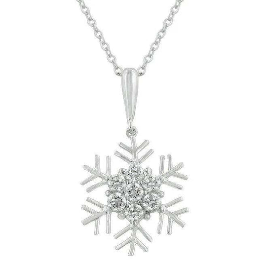 Snowflake Cubic Zirconia Pendant - JGI - Flyclothing LLC