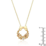 Holiday Wreath Champagne Crystal Pendant - JGI - Flyclothing LLC