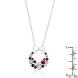 Holiday Wreath Colored Crystal Pendant - JGI - Flyclothing LLC