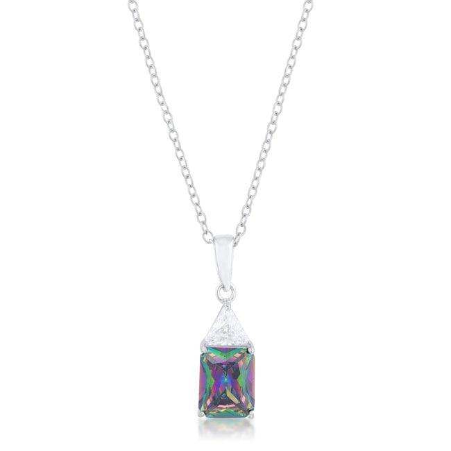 Classic Mystic Cubic Zirconia Rhodium Drop Necklace - JGI - Flyclothing LLC
