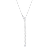 Classic Mystic Cubic Zirconia Rhodium Drop Necklace - JGI - Flyclothing LLC