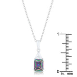 Classic Mystic Cubic Zirconia Rhodium Drop Necklace - JGI - Flyclothing LLC