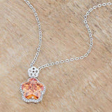 Beautiful Floral Cut Champagne CZ Pendant - JGI - Flyclothing LLC