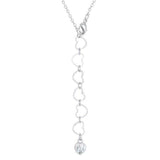 Sweet and Romantic Rhodium Melded CZ Hearts Necklace - JGI - Flyclothing LLC