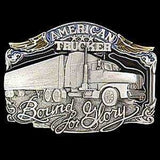 American Trucker Enameled Belt Buckle - Siskiyou Buckle - Flyclothing LLC