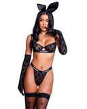 Playboy Bunny Noir -Piece Set - Roma Costume - Flyclothing LLC