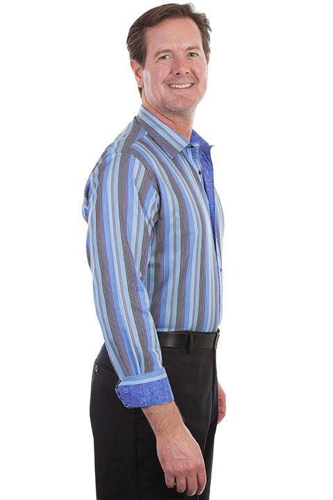 Scully SKY TOP SHELF "STRIPE" SHIRT - Scully Leather