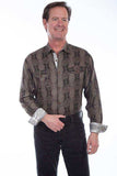 Scully BROWN TENCEL LE FLEUR PRINT SHIRT - Scully Leather - Flyclothing LLC