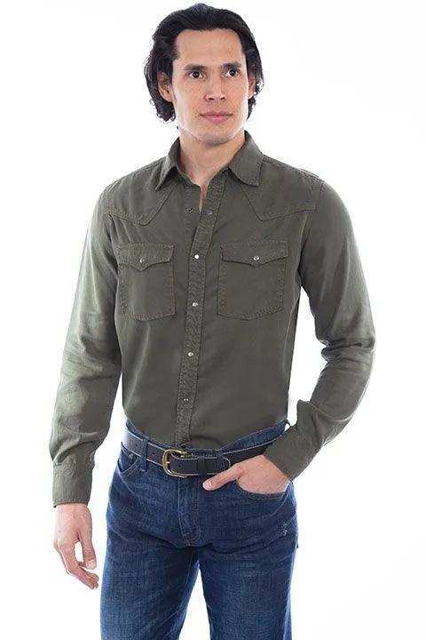 Scully ARMY TENCEL SHIRT - Scully Leather - Flyclothing LLC