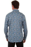 Scully TURQUOISE SIGNATURE SOFT PAISLEY L/S SHIRT - Scully Leather - Flyclothing LLC