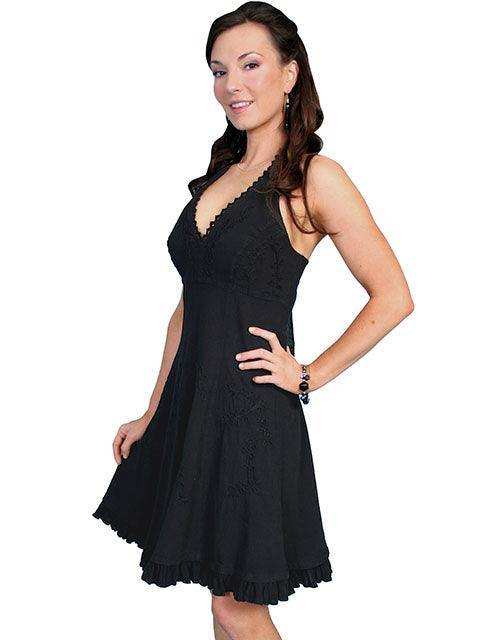 Scully BLACK HALTER DRESS PERUVIAN COTTON - Scully Leather - Flyclothing LLC