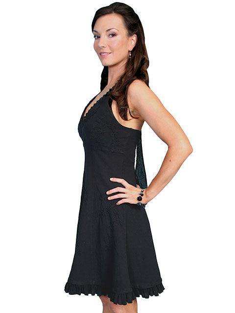 Scully BLACK HALTER DRESS PERUVIAN COTTON - Scully Leather - Flyclothing LLC