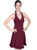 Scully BURGUNDY HALTER DRESS PERUVIAN COTTON - Scully Leather - Flyclothing LLC