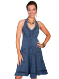 Scully DARK BLUE HALTER DRESS PERUVIAN COTTON - Scully Leather - Flyclothing LLC