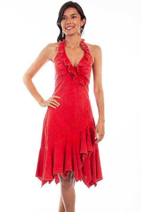 Scully BRICK HALTER DRESS PERUVIAN COTTON - Scully Leather - Flyclothing LLC