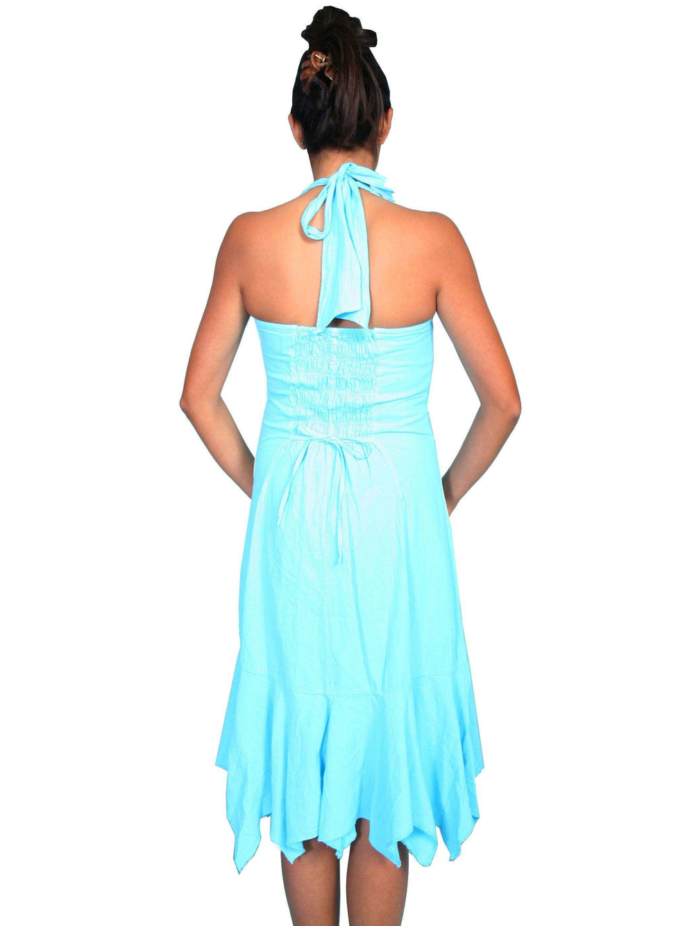 Scully TURQUOISE HALTER DRESS PERUVIAN COTTON - Scully Leather - Flyclothing LLC