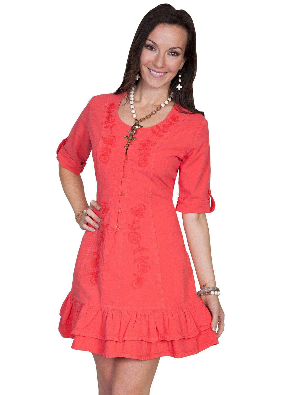 Scully CAYENNE S/S DRESS W/LACE UP BACK - Scully Leather - Flyclothing LLC