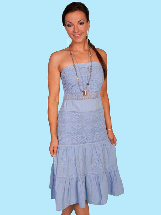 Scully POWDER BLUE TUBE TOP DRESS (XXS-XXXS) - Scully Leather - Flyclothing LLC