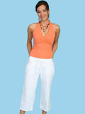 Scully WHITE CAPRI PANT W/DRAWSTRING - Scully Leather - Flyclothing LLC