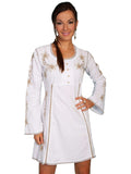 Scully WHITE CONTRAST SOUTACHE L/S DRESS - Scully Leather - Flyclothing LLC