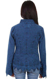 Scully DARK BLUE L/S COLLAR BLOUSE - Scully Leather - Flyclothing LLC
