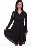 Scully BLACK L/S MULTI PANEL DRESS W/COLLAR - Scully Leather - Flyclothing LLC