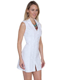 Scully WHITE S/L BUTTON FRONT DRESS - Scully Leather - Flyclothing LLC