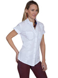 Scully WHITE 2 POCKET BUTTON FRONT BLOUSE - Scully Leather - Flyclothing LLC