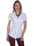 Scully WHITE 2 POCKET BUTTON FRONT BLOUSE - Scully Leather - Flyclothing LLC