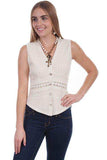 Scully NATURAL SLEEVELESS BUTTON FRONT BLOUSE - Scully Leather - Flyclothing LLC