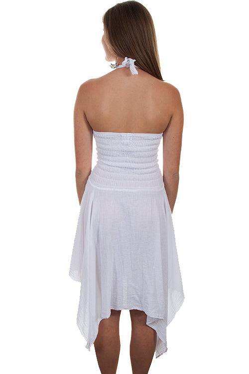 Scully WHITE HALTER STRAP DRESS - Scully Leather - Flyclothing LLC