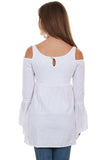 Scully WHITE COLD SHOULDER TUNIC - Scully Leather - Flyclothing LLC