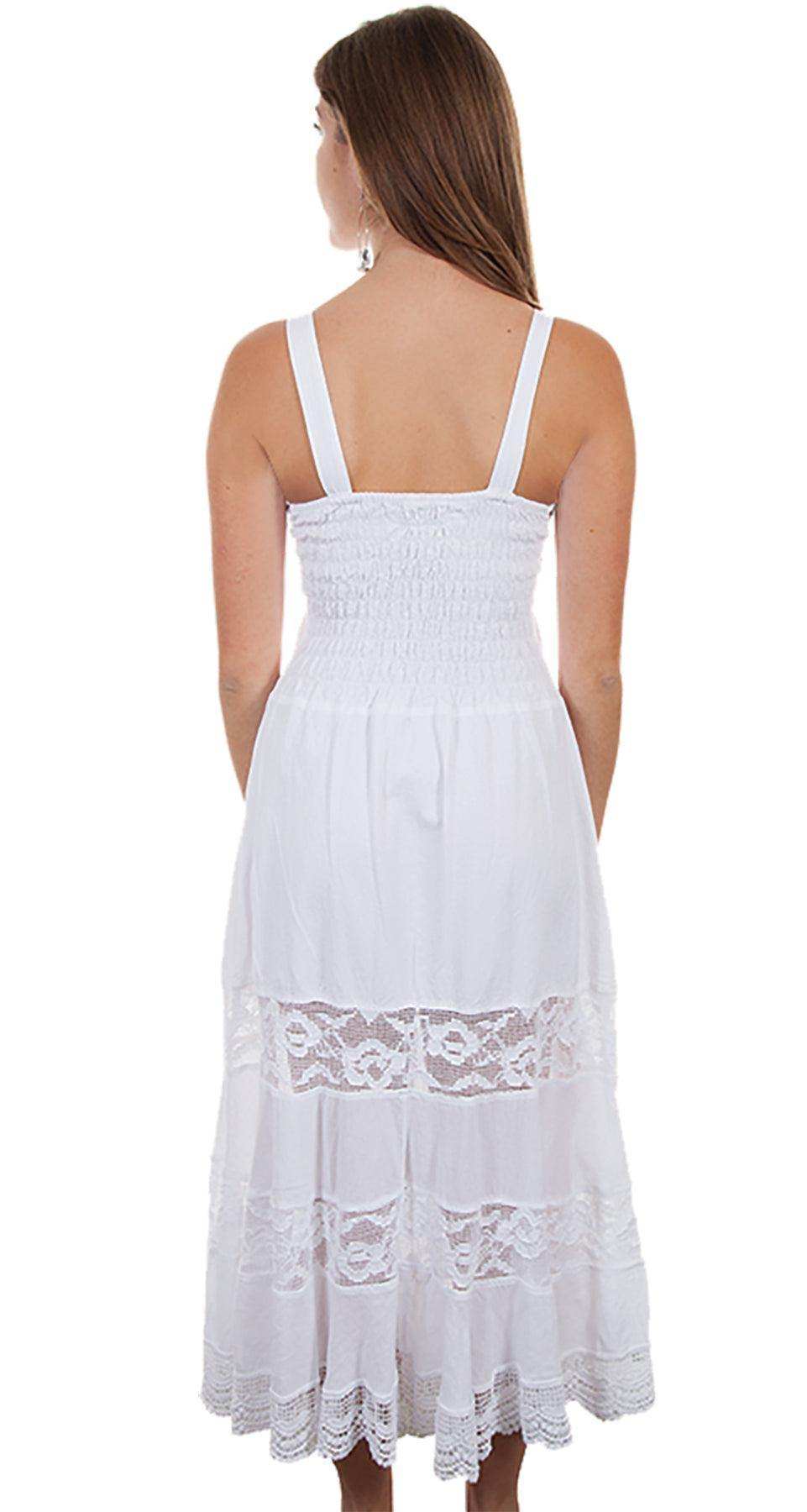 Scully WHITE FRONT POCKET LONG DRESS - Scully Leather - Flyclothing LLC