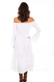 Scully WHITE SCOOP NECK L/S LONG DRESS - Scully Leather - Flyclothing LLC