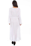 Scully WHITE BLACK EMB FRONT MAXI W/SIDE SLITS - Scully Leather - Flyclothing LLC