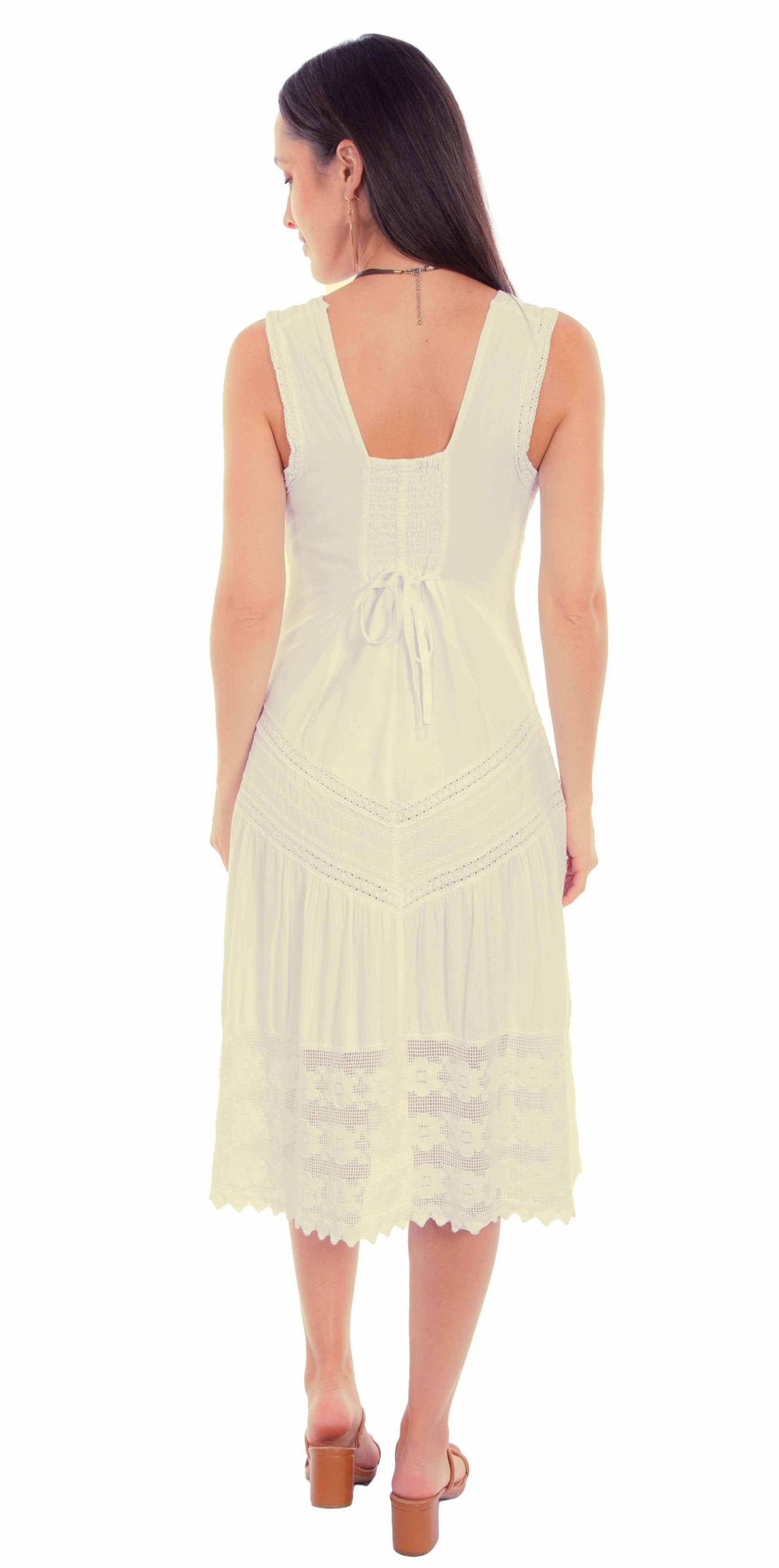 Scully Leather Cantina Vanilla Sleeveless Dress W/Tie Back - Scully Leather - Flyclothing LLC