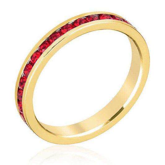 Stylish Stackables Ruby Red Gold Ring - JGI - Flyclothing LLC