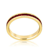 Stylish Stackables with Garnet in Gold Crystal Ring - JGI - Flyclothing LLC