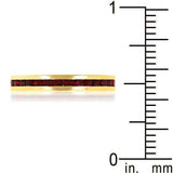 Stylish Stackables with Garnet in Gold Crystal Ring - JGI - Flyclothing LLC