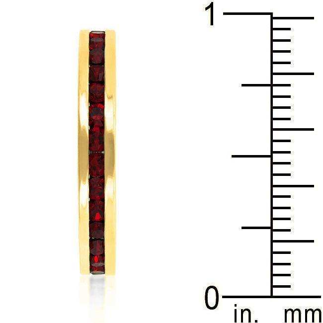 Stylish Stackables with Garnet in Gold Crystal Ring - JGI - Flyclothing LLC