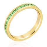 Stylish Stackables Peridot Crystal Gold Ring - JGI - Flyclothing LLC