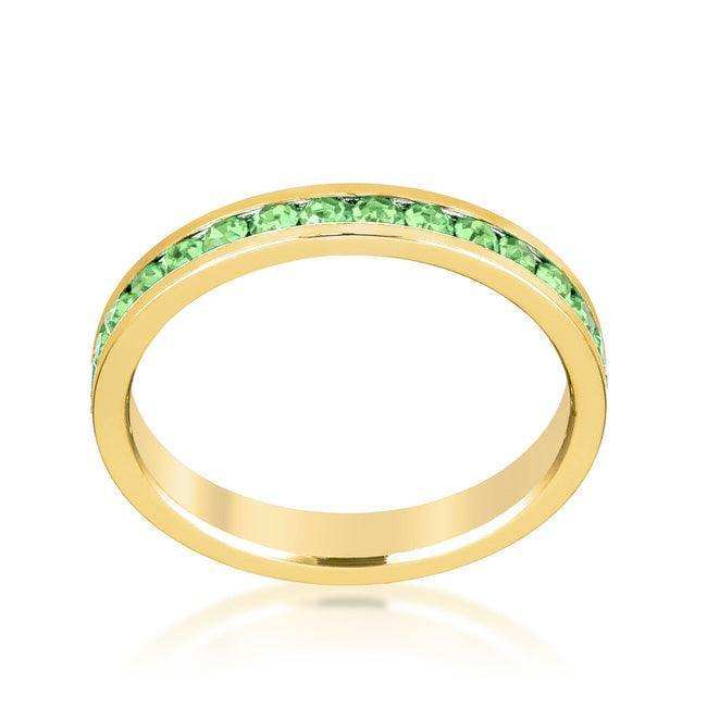 Stylish Stackables Peridot Crystal Gold Ring - JGI - Flyclothing LLC