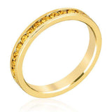Stylish Stackables Yellow Crystal Gold Ring - JGI - Flyclothing LLC