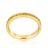 Stylish Stackables Yellow Crystal Gold Ring - JGI - Flyclothing LLC