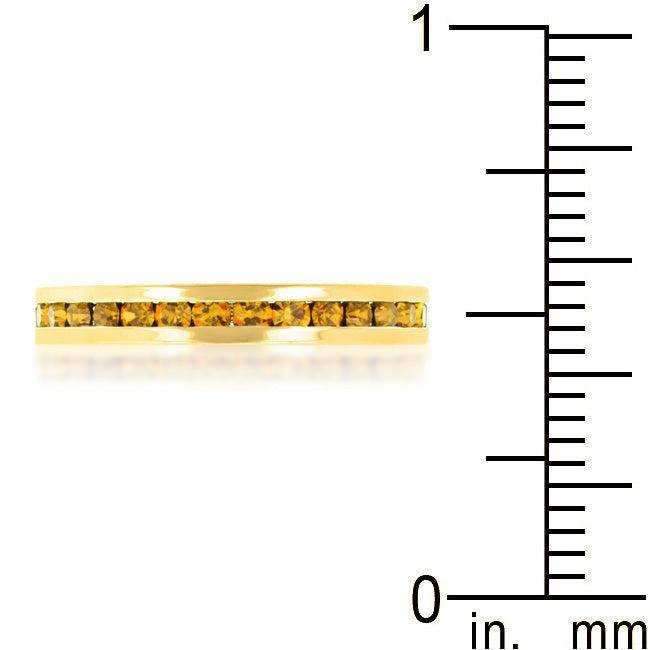 Stylish Stackables Yellow Crystal Gold Ring - JGI - Flyclothing LLC