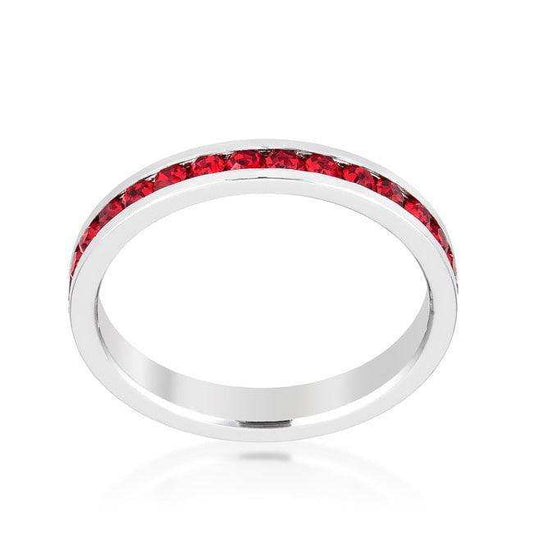 Stylish Stackables with Ruby Crystal Ring - JGI - Flyclothing LLC