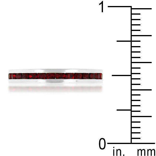 Stylish Stackables with Garnet Crystal Ring - JGI - Flyclothing LLC