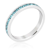 Stylish Stackables Aquamarine Crystal Ring - JGI - Flyclothing LLC